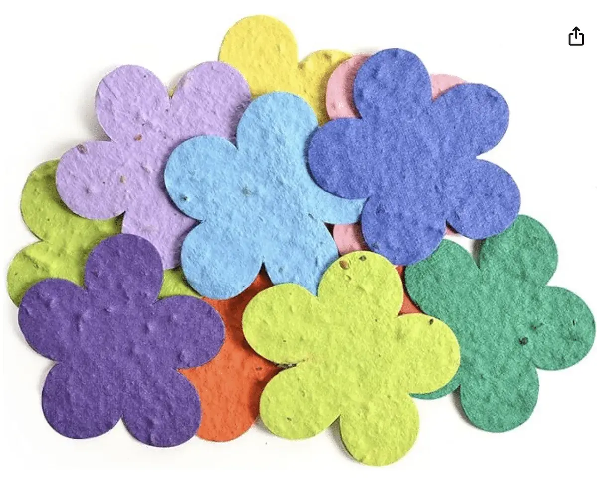Bloomin Seed Paper Shapes Packs - Flower Shapes - 100 Shapes Per Pack - 2.8x2.5 {Color Mix} by Bloomin