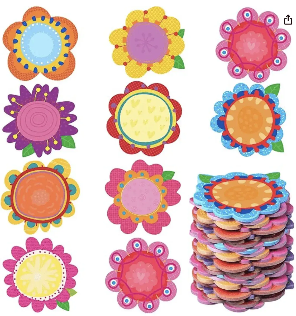 40 Pads 800 Sheets Spring Theme Memo Pads Floral Self Stick Notepads Flowers Sticky Notes Colorful Flower Sticky Notepads