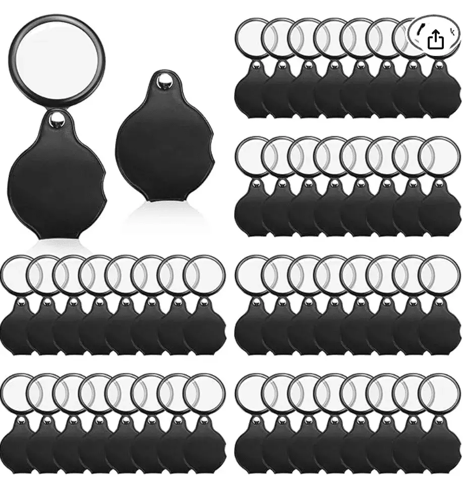 50 Pcs Compact Mirror Bulk, Round Pocket Makeup Portable Hand Mirror for Purse,Women Girls Travel Use and Party Favors,Black