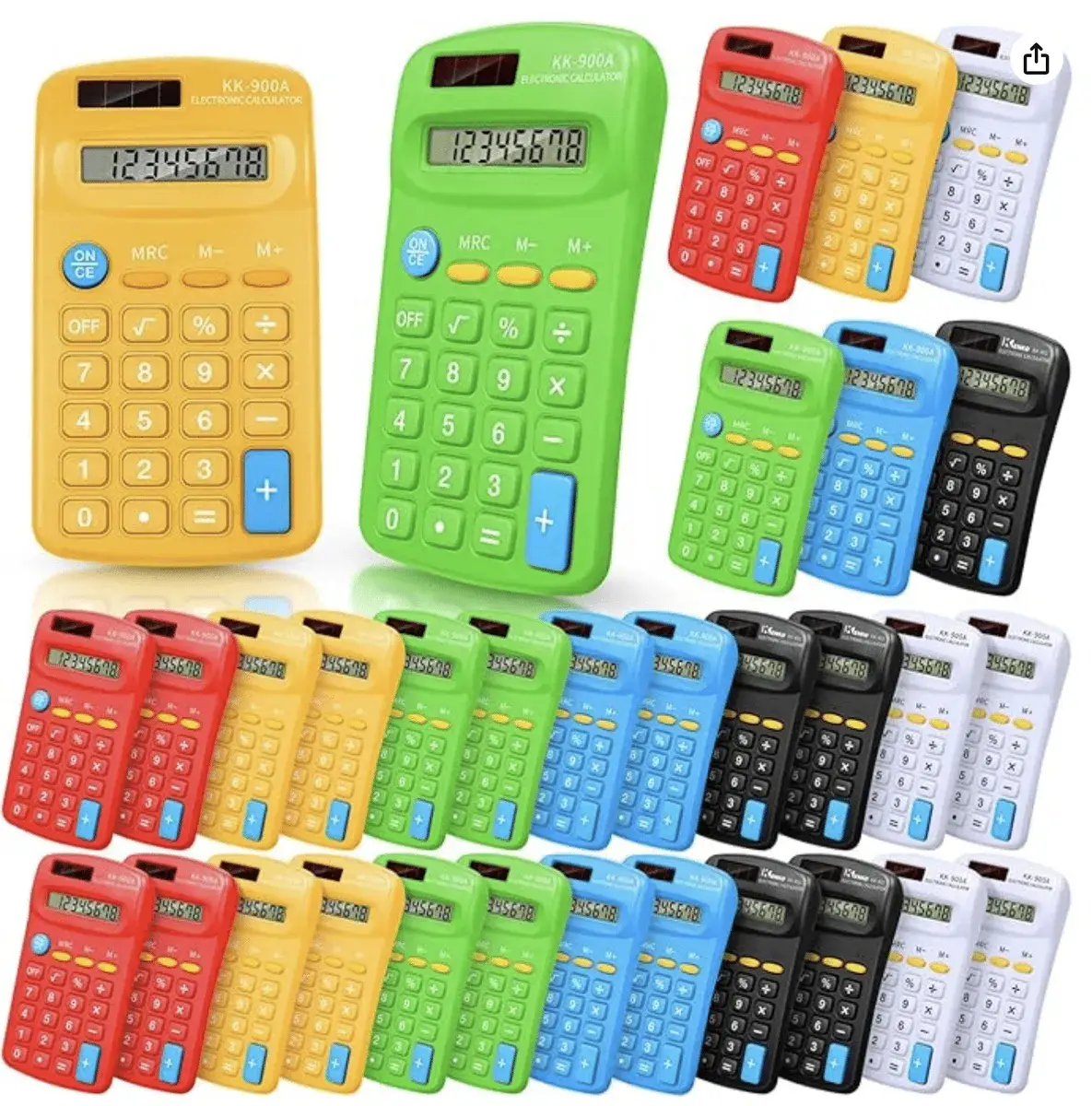 30 Pack Pocket Calculator Small Battery Powered Calculator Bulk Mini Size 4 Function Calculator Hand Held Basic Calculator