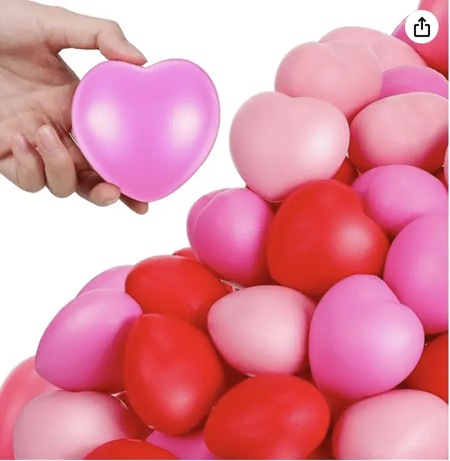 36 Pcs Heart Stress Balls Valentine's Day Heart Stress Toy 2.75 Inch Heart Shaped Stress Ball Mini Foam Stress Relief Balls for Valentines Party Favors (Red, Pink, Light Pink)