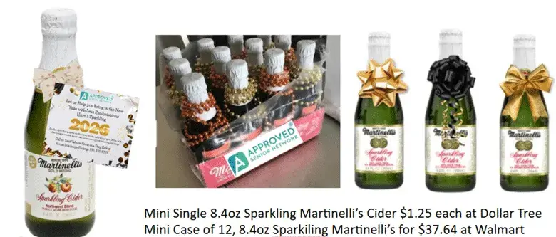 Martinelli's Gold Medal Sparkling Cider, 8.4 fl oz, 12 Bottles