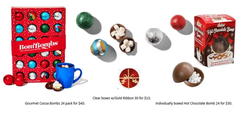 Gourmet Hot Chocolate Cocoa Bombs, 24 Pack