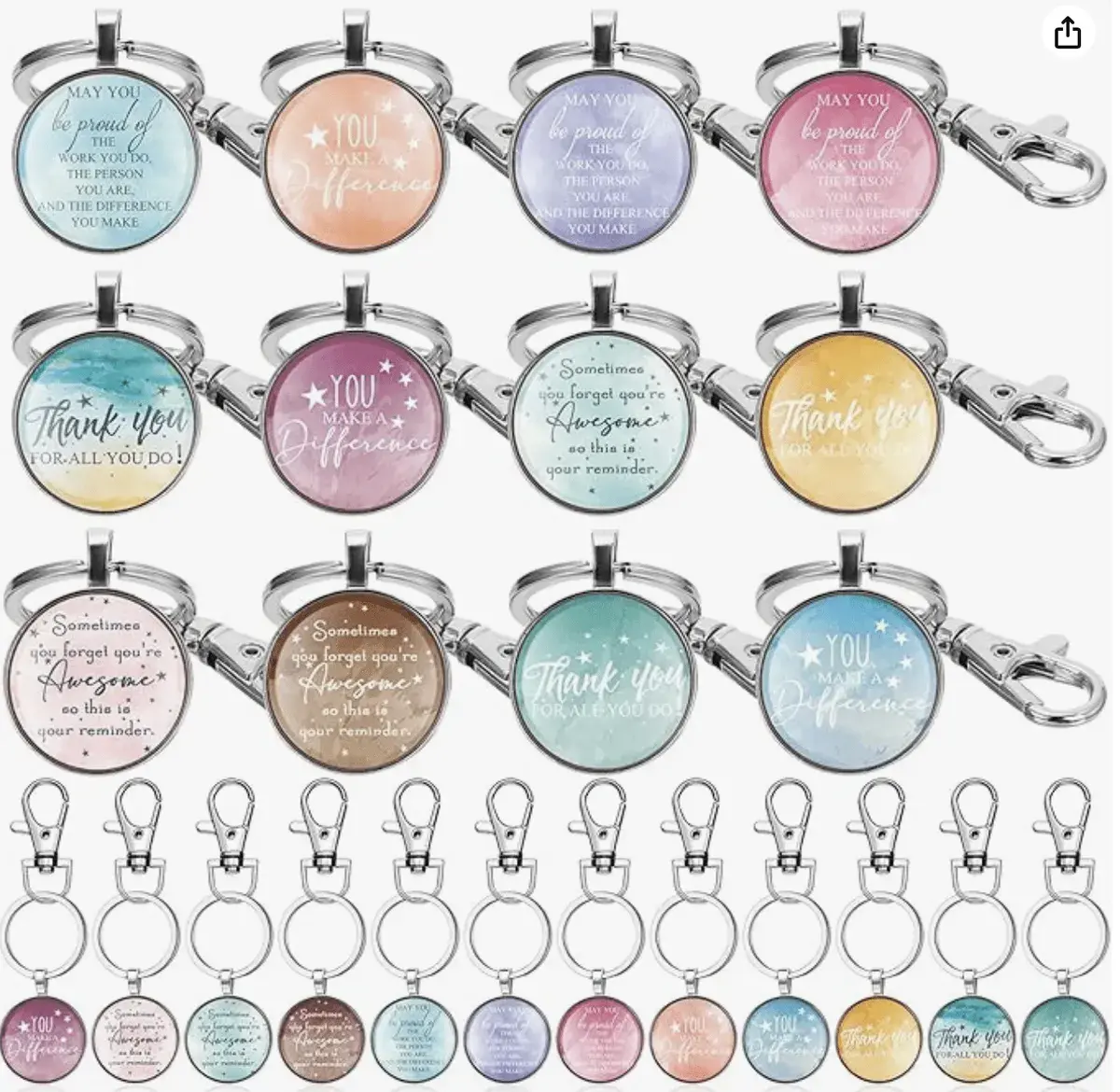36 Pcs Inspirational Keychains
