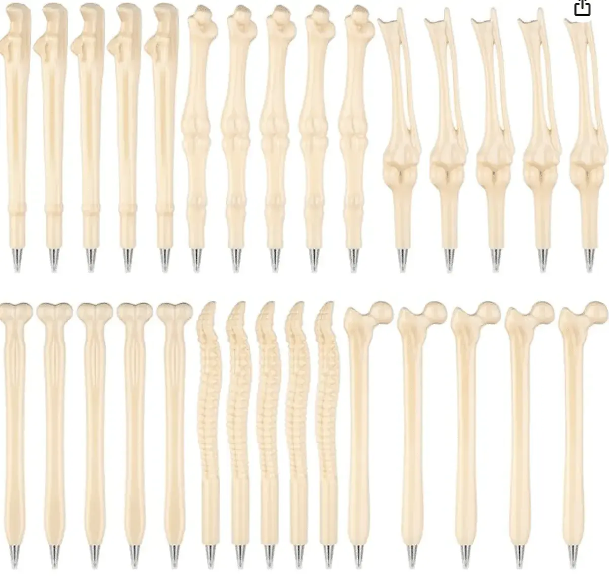 30Pcs Ballpoint Pen, Novelty Bone Shape Pens