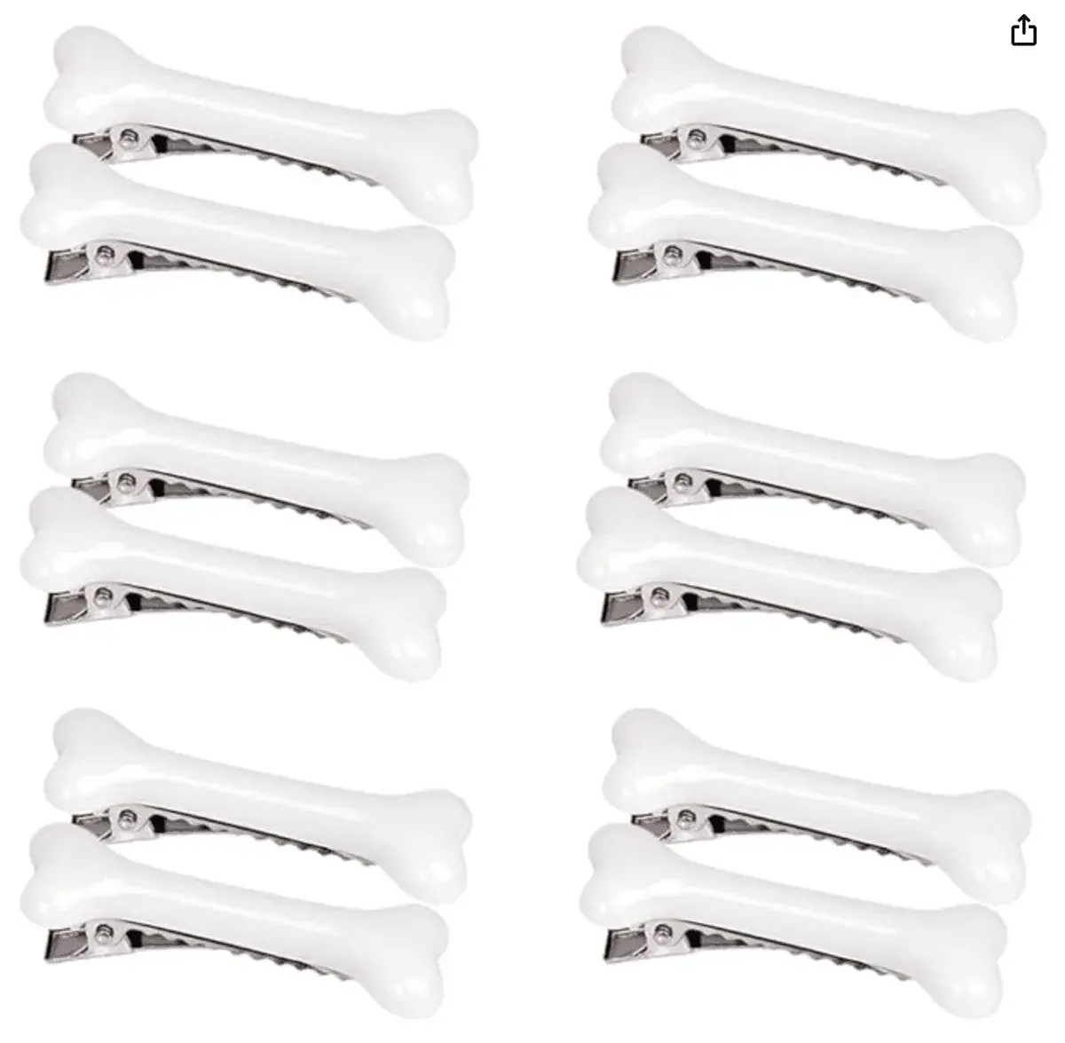 Bone Hair Clips 12 for