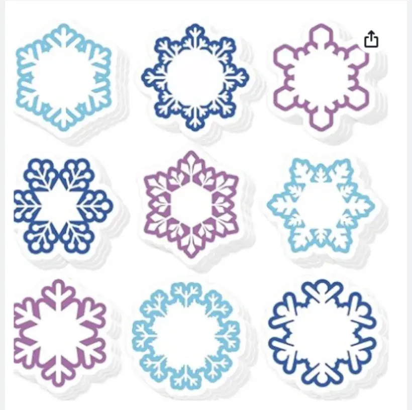 27 Variety Snowflake Sticky Notes