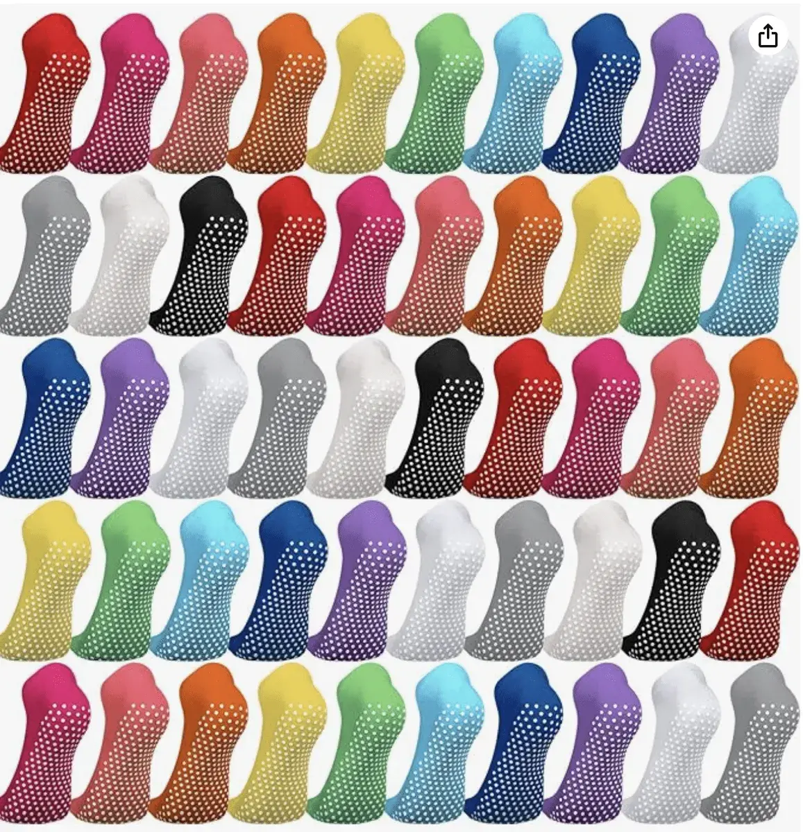 39 Pairs Non Slip Skid Socks with Colorful Non Slip Ankle Socks for Men Women's Sports
